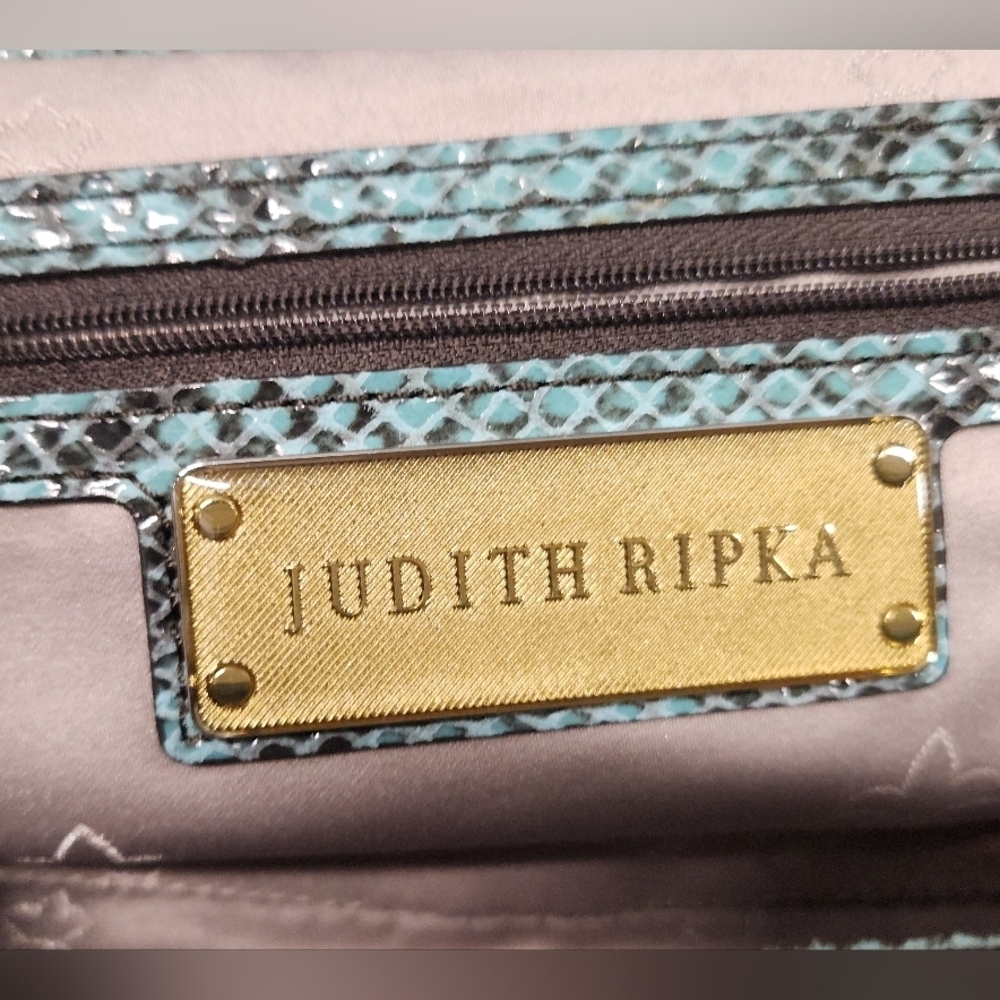 JUDITH RIPKA Snakeskin Python Embossed Leather Shoulder Bag - Picture 15 of 15